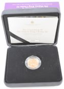 Royal Mint cased limited edition (414/1250) proof 2023 Charles III coronation gold full sovereign,