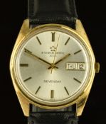 Eterna-Matic 3000 Sevenday gentleman's automatic wristwatch with day and date apertures, two-tone