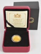 Royal Canadian Mint cased limited edition (0167/1000) 2020 $10 pure gold Relics of New France: Louis