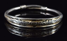 Medieval style silver bracelet, 30g, 6.2cm