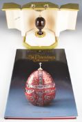 Theo Fabergé cased cocobolo wood limited edition 'Scribe's Egg' pen stand with book 'Theo Fabergé