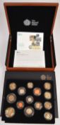 Royal Mint cased limited edition (700/2500) 2020 premium proof coin set comprising 14 coins from £