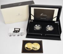 Royal Mint cased limited edition (661/3250) 2023 proof pair of Petition Crown 2 ounce silver
