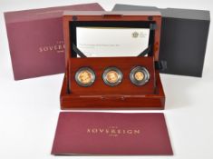 Royal Mint cased limited edition (53/750) three coin proof 2016 Elizabeth II set comprising one
