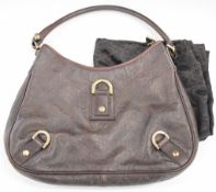 Gucci Abbey handbag in sima leather with D ring, 130738, with dust jacket, W32xH37cm