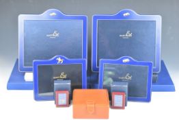 Six various Martin & Co, Cheltenham equestrian, polo and horse racing themed photograph frames in