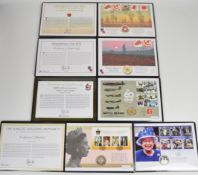 Five Westminster limited edition proof £5 silver coin covers, comprising 2015 Longest Reigning