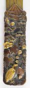 Japanese Meiji period bronze letter opener, length 30.5cm