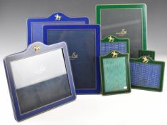 Eight various Martin & Co. Cheltenham photograph frames, some decorated with gold plated polo ponies