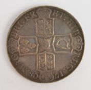 1708 Queen Anne crown, VF toned