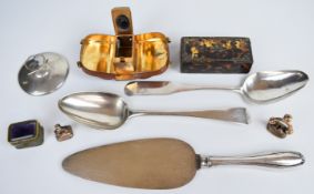 Georgian hallmarked silver spoon,Thomas Kinne (or Kinney) Sr., Norwich, Connecticut (1786-1824)