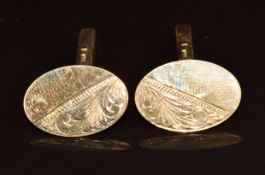 A pair of 9ct gold cufflinks, 5.9g