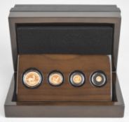 South African Mint cased limited edition (033/100) 2019 gold proof 4 coin fractional set