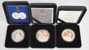 Three East India Company cased limited edition proof 1 ounce silver coins comprising 2023 George and