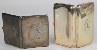 George V hallmarked silver cigar case, Birmingham 1912, maker A & J Zimmerman Ltd, length 13cm,