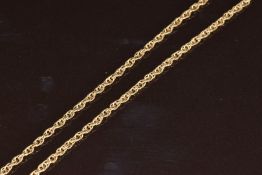 A 9ct gold chain, 7.1g, 60cm
