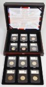 Datestamp 2019 cased set of 12 collectable 50 pence coins including Kew Gardens, Scouting and 1969