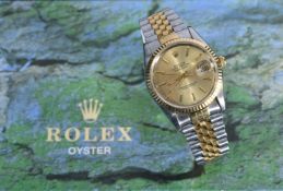 Rolex Oyster Perpetual Datejust gentleman's automatic wristwatch ref. 16233 with date aperture,