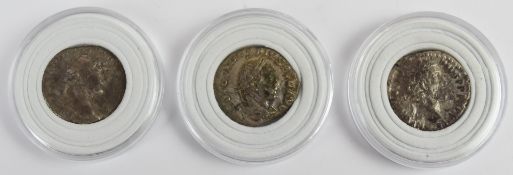 Three silver Roman Imperial Denarius coins to include Trajan