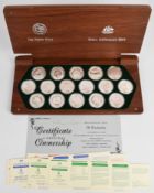 Royal Australian Mint and Perth Mint cased limited edition proof silver 2000 Sydney Olympics sixteen