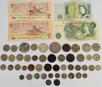 Mainly British coinage to include Edward hammered penny, William III sixpence, Victorian Gothic