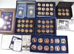 Royal Mint, Westminster, Jubilee Mint and similar coins, many being gilt, to include Diana