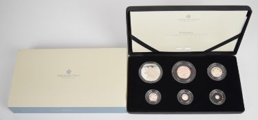 Royal Mint cased limited edition (800/950) 2023 proof silver Britannia six coin set from1 ounce down