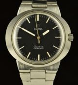 Omega Dynamic gentleman's wristwatch with luminous hands, white and silver baton hour markers,