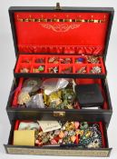 A collection of jewellery including Grome earrings, Monet earrings, silver ring in the form of two