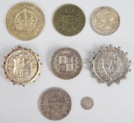 Colonial Victorian and later silver coinage comprising 1937 Australian crown, 1840 East India