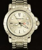 Montblanc Sport GMT gentleman's automatic wristwatch with date aperture, luminous hands and hour