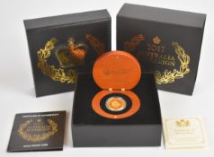 Perth Mint Australia cased limited edition (0142/1000) 2017 $25 proof gold full sovereign, with Coin