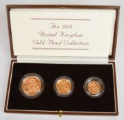 Royal Mint cased limited edition (of 12,500) three coin proof 1983 Elizabeth II set comprising