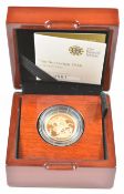 Royal Mint cased limited edition (561/7,500) proof 2016 Elizabeth II gold full sovereign, with Royal