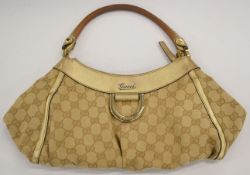 Gucci Abbey GG canvas handbag with D ring, W41xH31cm