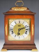 St James London three train bracket or mantel clock with gilt metal mounts, the German movement