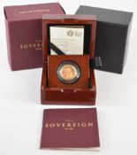 Royal Mint cased limited edition (1051/1817) proof 2017 Elizabeth II 200th Anniversary gold full