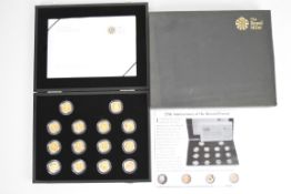 Royal Mint cased limited edition (of 15,000) 2008 proof set of 14 silver £1 coins, with