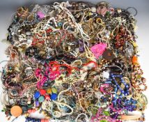 A collection of jewellery including amethyst necklaces, Art Deco Empire bracelet, Napier earrings, A