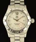 Tag Heuer Aquaracer wristwatch ref. WAF1414 with date aperture, luminous hands and hour markers,