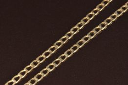 A 9ct gold curb link necklace, 10.2g, 44cm