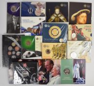 Royal Mint brilliant uncirculated coin packs comprising 2008 450th anniversary of Queen Elizabeth I,