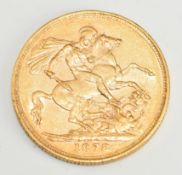 1878 Queen Victoria young head gold full sovereign