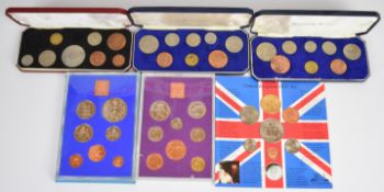 UK coin sets comprising 1964, 1966, part 1965, 1970, 1977 and 1992