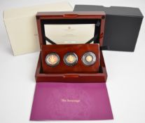 Royal Mint cased limited edition (729/1000) three coin proof 2022 Elizabeth II set comprising one