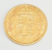 1887 Queen Victoria jubilee head shield reverse gold half sovereign