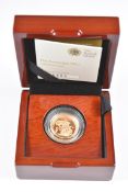 Royal Mint cased limited edition (1208/10,500) proof 2017 Elizabeth II gold full sovereign, with