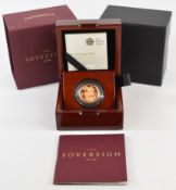 Royal Mint cased limited edition (7171/7500) proof 2016 Elizabeth II gold full sovereign, with Royal