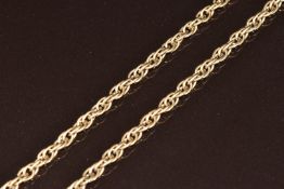 A 9ct gold chain/necklace made up of oval links, 23.7g, 76cm