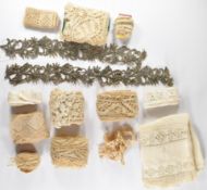A collection of 19thC lace